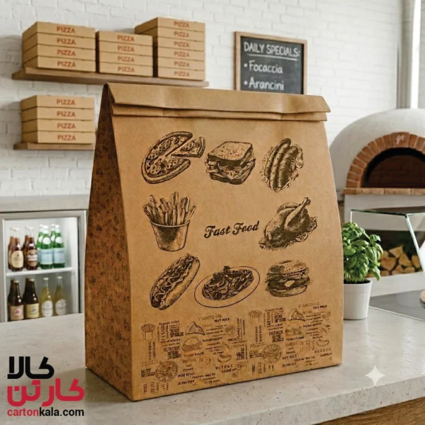 پاکت چاپ عمومی فست فود