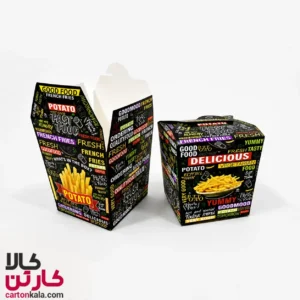جعبه سیب زمینی آماده بیرون بر مکعبی بزرگ