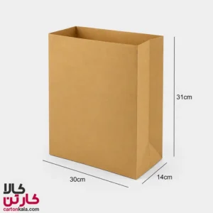 پاکت کاغذی کرافت بدون چاپ سایز 30-14