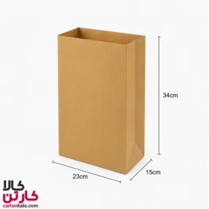 پاکت کاغذی کرافت آماده سایز 23-15-35